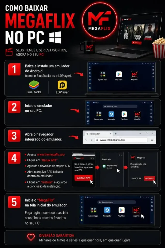Como baixar o Megaflix no PC Como baixar o Megaflix no PC