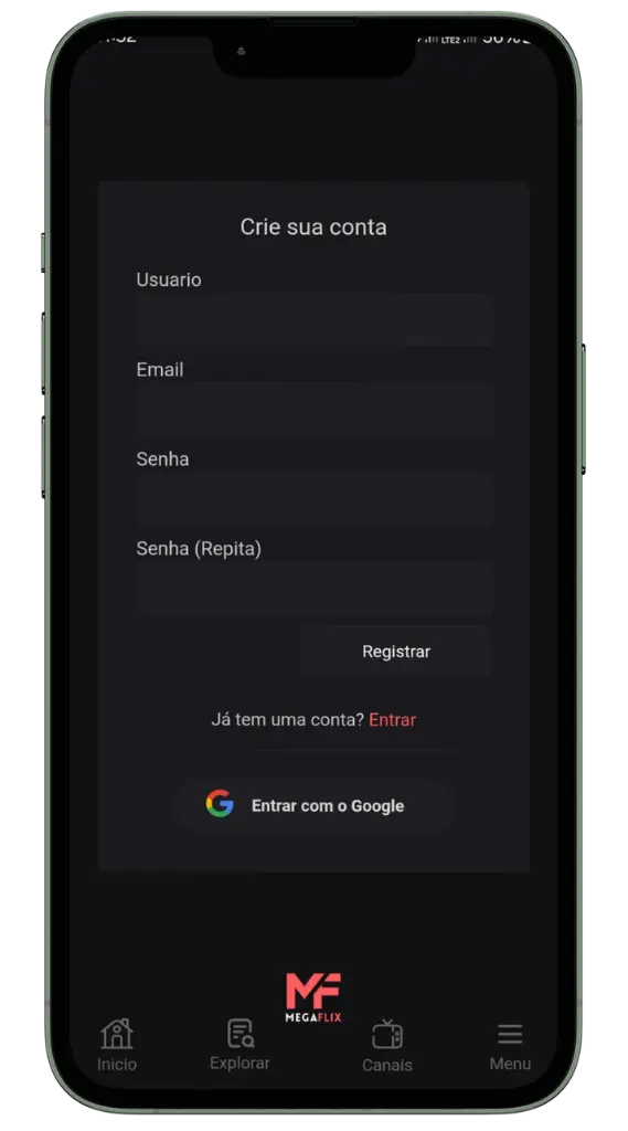 Como registrar no MegaFlix Como registrar no MegaFlix